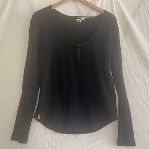 Women's Black Long Sleeve Top